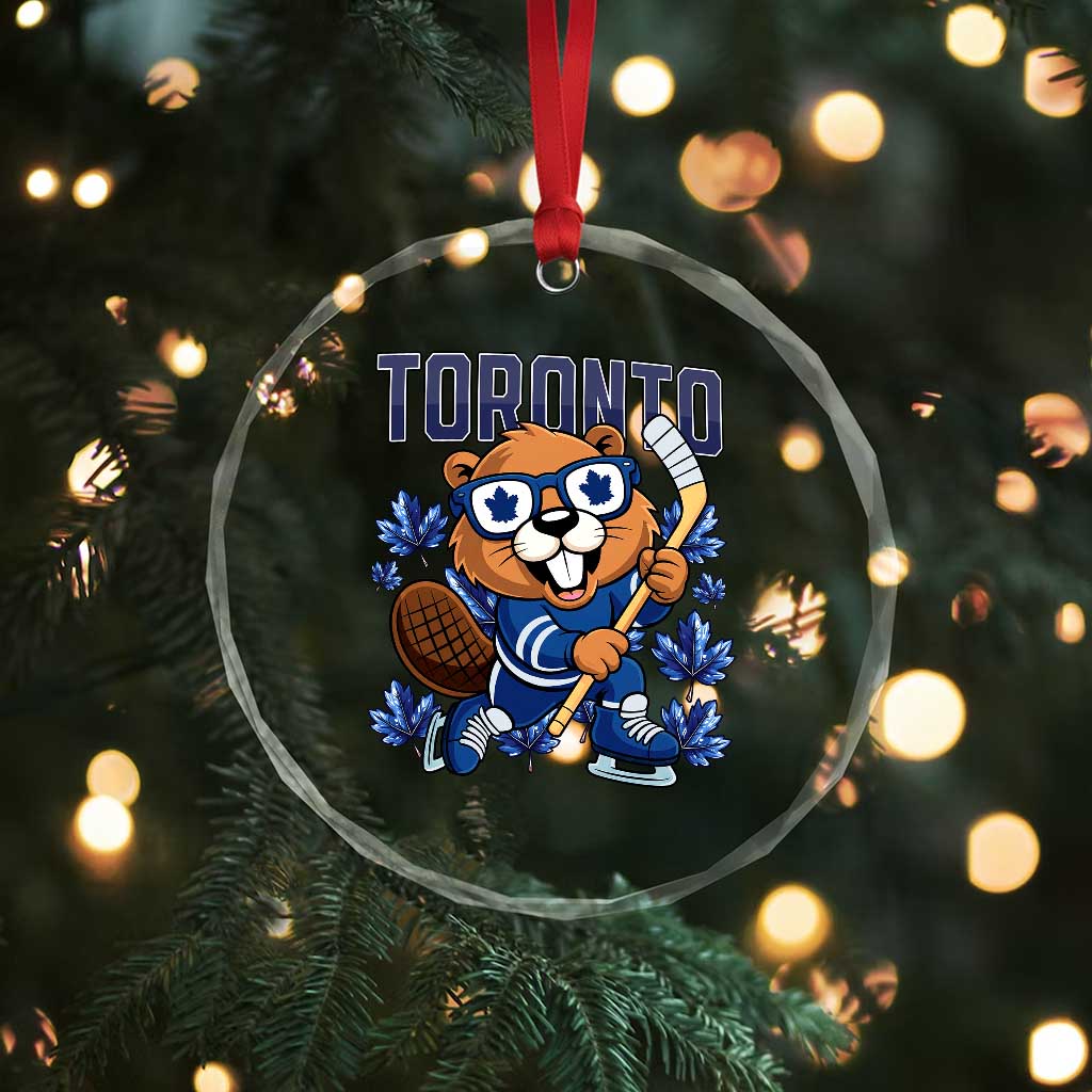 Toronto Ice Hockey Beaver Crystal Glass Ornament Canadian Pride Gift - Wonder Print Shop
