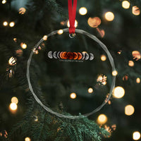 Total Eclipse of the Moon Phases Crystal Glass Ornament Blood Moon Space Astronomy Celestial Graphic