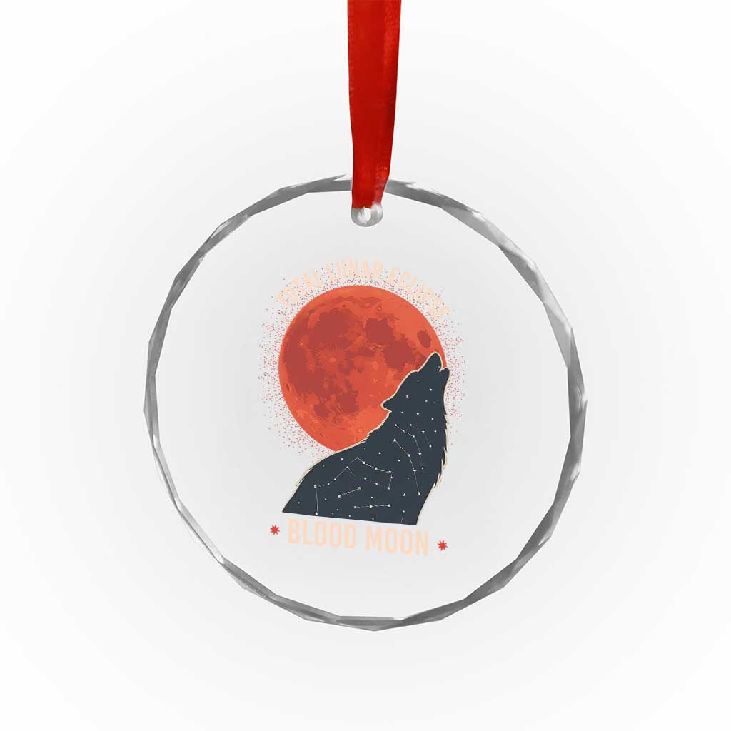 Total Lunar Eclipse March 3 2026 Crystal Glass Ornament Constellation Wolf Souvenir Graphic