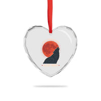 Total Lunar Eclipse March 3 2026 Heart Crystal Glass Ornament Constellation Wolf Souvenir Graphic