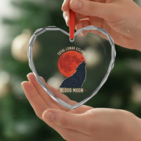 Total Lunar Eclipse March 3 2026 Heart Crystal Glass Ornament Constellation Wolf Souvenir Graphic