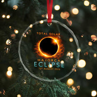 Total Solar Eclipse Crystal Glass Ornament 12th August 2026 Majorca Totality