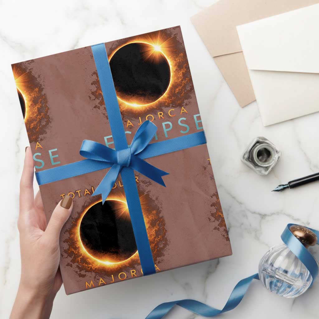 Total Solar Eclipse Wrapping Paper Roll 12th August 2026 Majorca Totality