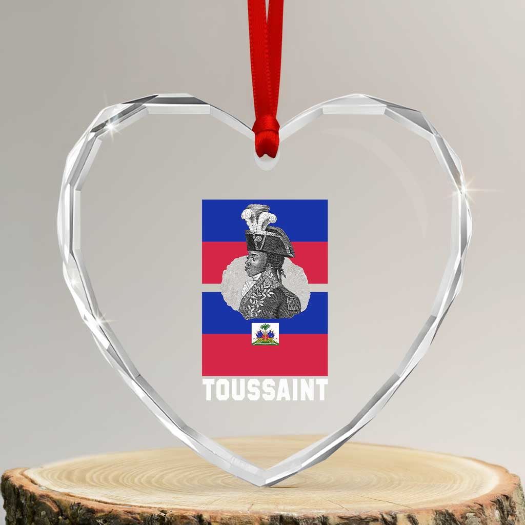 Toussaint Louverture Haitian Revolution Leader Heart Crystal Glass Ornament Vintage General Portrait Haiti Freedom History