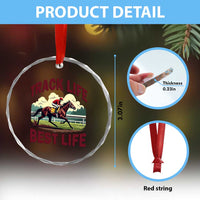 Track Life Best Life Horse Racing Enthusiast Crystal Glass Ornament Retro Jockey and Racehorse Trackside Southern Equestrian
