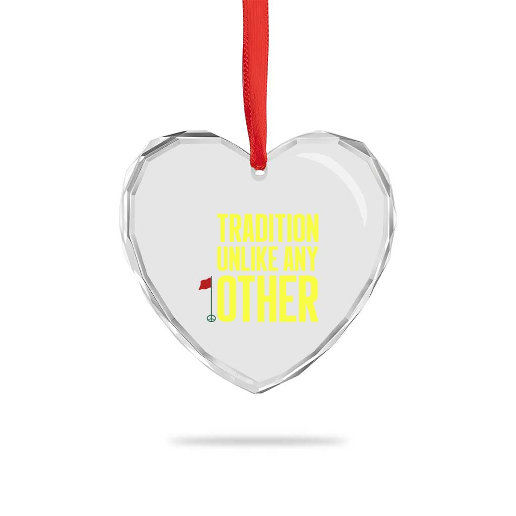 Tradition Unlike Any Other Georgia Golfing Heart Crystal Glass Ornament for Golf Lover Augusta Sports