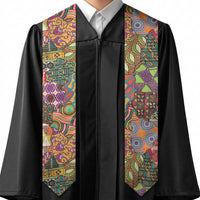 Traditional Ethnic African Vintage Motifs Graduation Stole