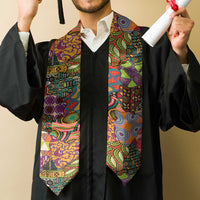Traditional Ethnic African Vintage Motifs Graduation Stole