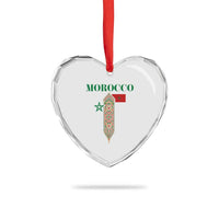 Traditional Moroccan Mosaic Archway Graphic Heart Crystal Glass Ornament Morocco Architecture Tile Pattern