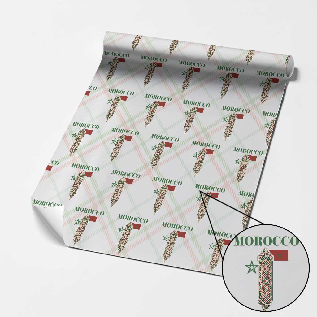Traditional Moroccan Mosaic Archway Graphic Wrapping Paper Roll Morocco Architecture Tile Pattern