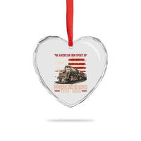 Train USA 250th Anniversary Heart Crystal Glass Ornament American Iron Spirit Steam Locomotive Railroad Train Engine