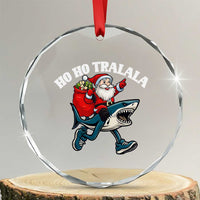 Tralalero Tralala Christmas Meme Crystal Glass Ornament Santa Xmas Ho Ho Ho - Wonder Print Shop