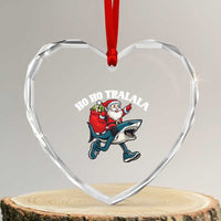 Tralalero Tralala Christmas Meme Heart Crystal Glass Ornament Santa Xmas Ho Ho Ho - Wonder Print Shop