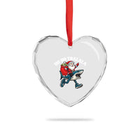 Tralalero Tralala Christmas Meme Heart Crystal Glass Ornament Santa Xmas Ho Ho Ho - Wonder Print Shop