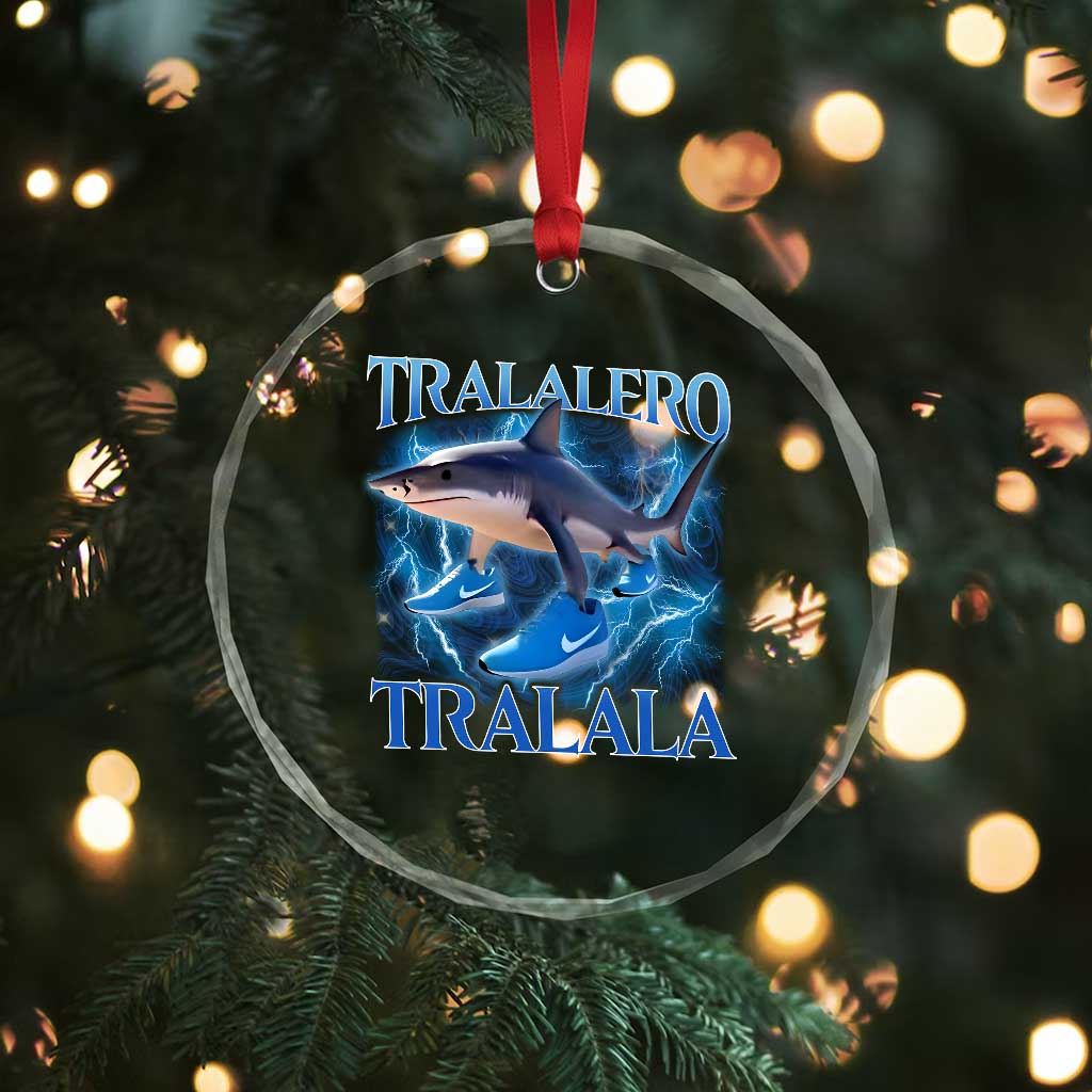 Tralalero Tralala Shark Crystal Glass Ornament Funny Internet Brainrot Memes Gen Alpha - Wonder Print Shop