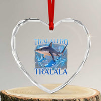 Tralalero Tralala Shark Heart Crystal Glass Ornament Funny Internet Brainrot Memes Gen Alpha - Wonder Print Shop