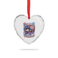 Tralalero Tralala Shark Italian Brainrot 4th Of July Meme Heart Crystal Glass Ornament