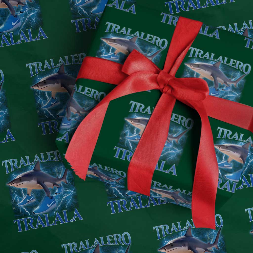 Tralalero Tralala Shark Wrapping Paper Roll Funny Internet Brainrot Memes Gen Alpha - Wonder Print Shop
