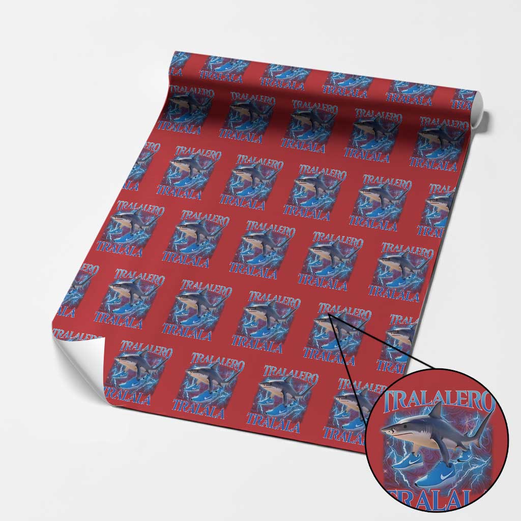 Tralalero Tralala Shark Wrapping Paper Roll Funny Internet Brainrot Memes Gen Alpha - Wonder Print Shop