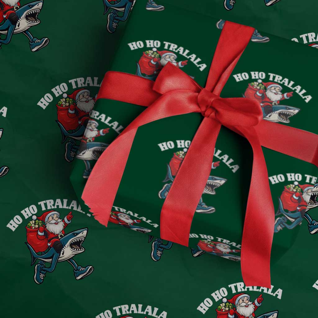 Tralalero Tralala Xmas Meme Wrapping Paper Roll Santa Xmas Ho Ho Ho - Wonder Print Shop