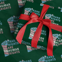 Trans Rights Are Human Rights Wrapping Paper Roll Christmas LGBTQ Supporter Gift - Wonder Print Shop