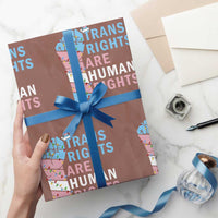 Trans Rights Are Human Rights Wrapping Paper Roll Christmas LGBTQ Supporter Gift - Wonder Print Shop