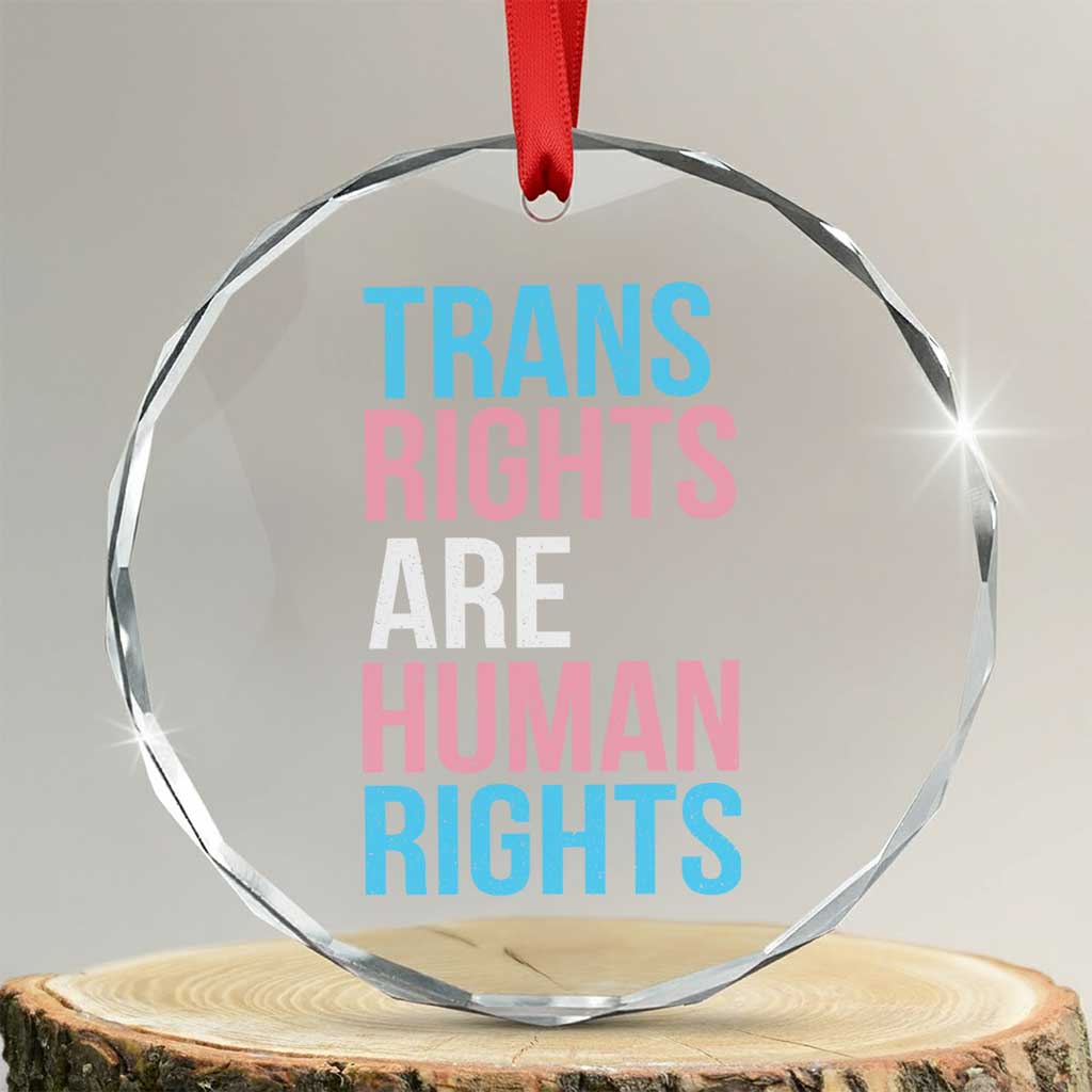Trans Rights Crystal Glass Ornament Human Rights Transgender Pride Gender Equality - Wonder Print Shop