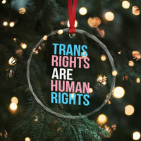 Trans Rights Crystal Glass Ornament Human Rights Transgender Pride Gender Equality - Wonder Print Shop
