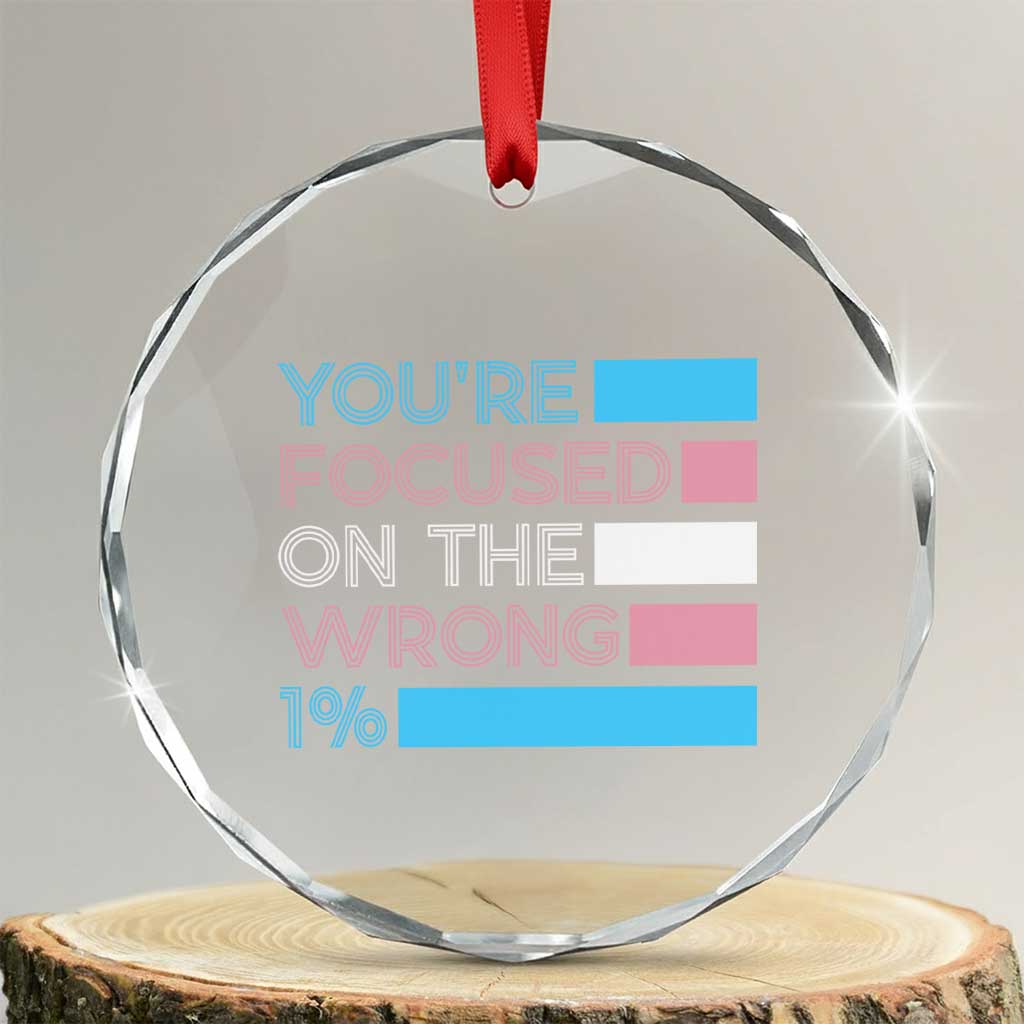 Trans Rights Crystal Glass Ornament Transgender LGBTQ Queer Pride Ally Social Justice - Wonder Print Shop