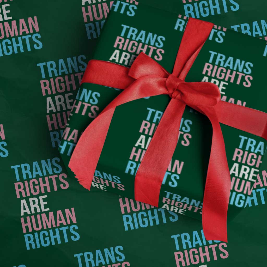 Trans Rights Wrapping Paper Roll Human Rights Transgender Pride Gender Equality - Wonder Print Shop
