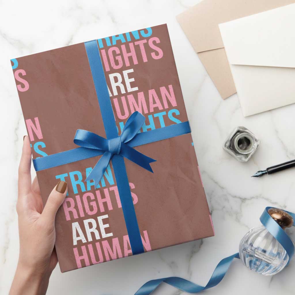 Trans Rights Wrapping Paper Roll Human Rights Transgender Pride Gender Equality - Wonder Print Shop