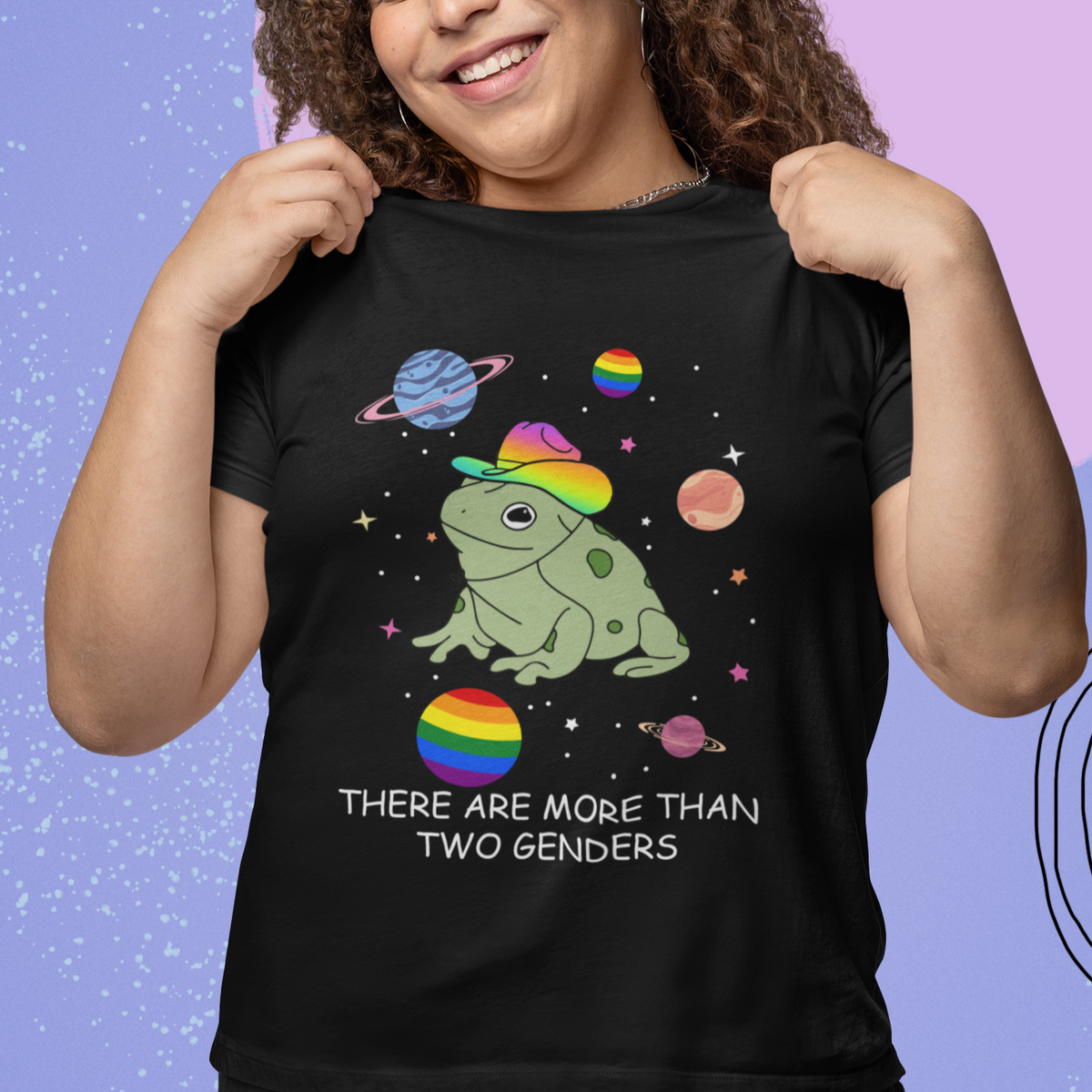 LGBT Gay Pride T Shirt There Are More Than Two Genders Equality LGBT Pride Frog - Wonder Print Shop