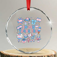 Transgender Pride In My Trans Era Crystal Glass Ornament Proud Ally Support Graphic