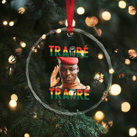 Traoré 2025 Crystal Glass Ornament African President Burkina Faso TS02