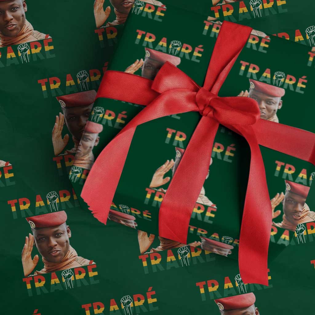 Traoré 2025 Wrapping Paper Roll African President Burkina Faso - Wonder Print Shop