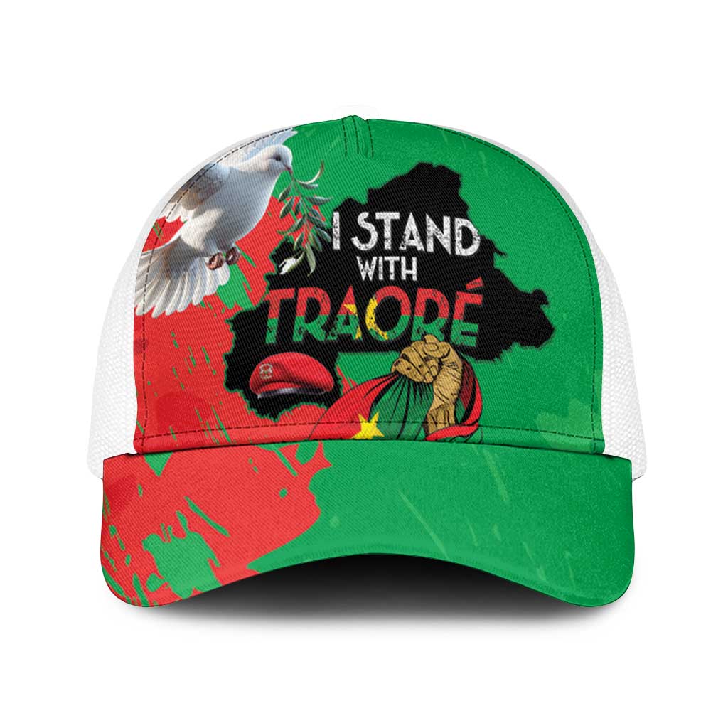 Traore Burkina Faso Mesh Trucker Cap I Stand With Traore - Wonder Print Shop