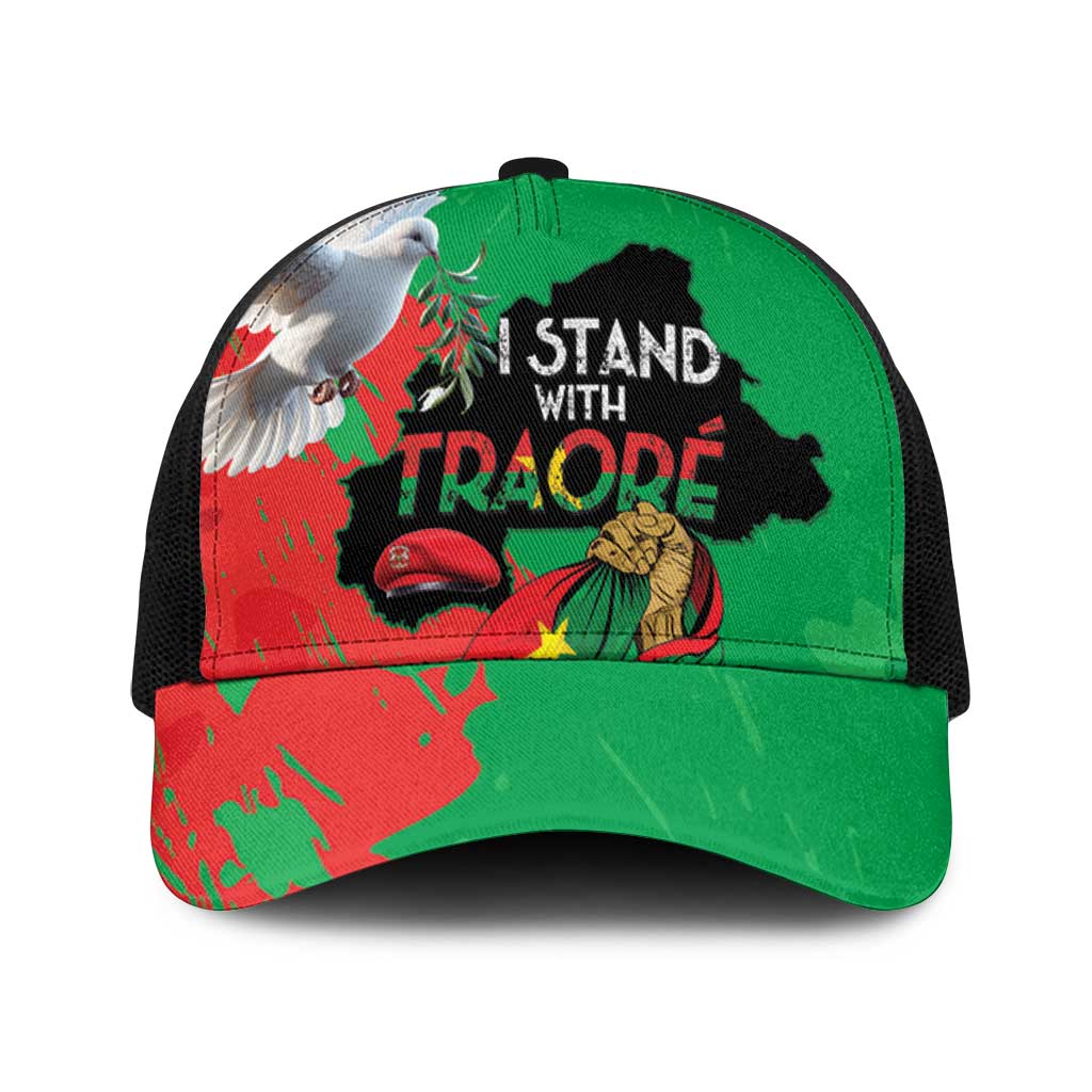 Traore Burkina Faso Mesh Trucker Cap I Stand With Traore - Wonder Print Shop