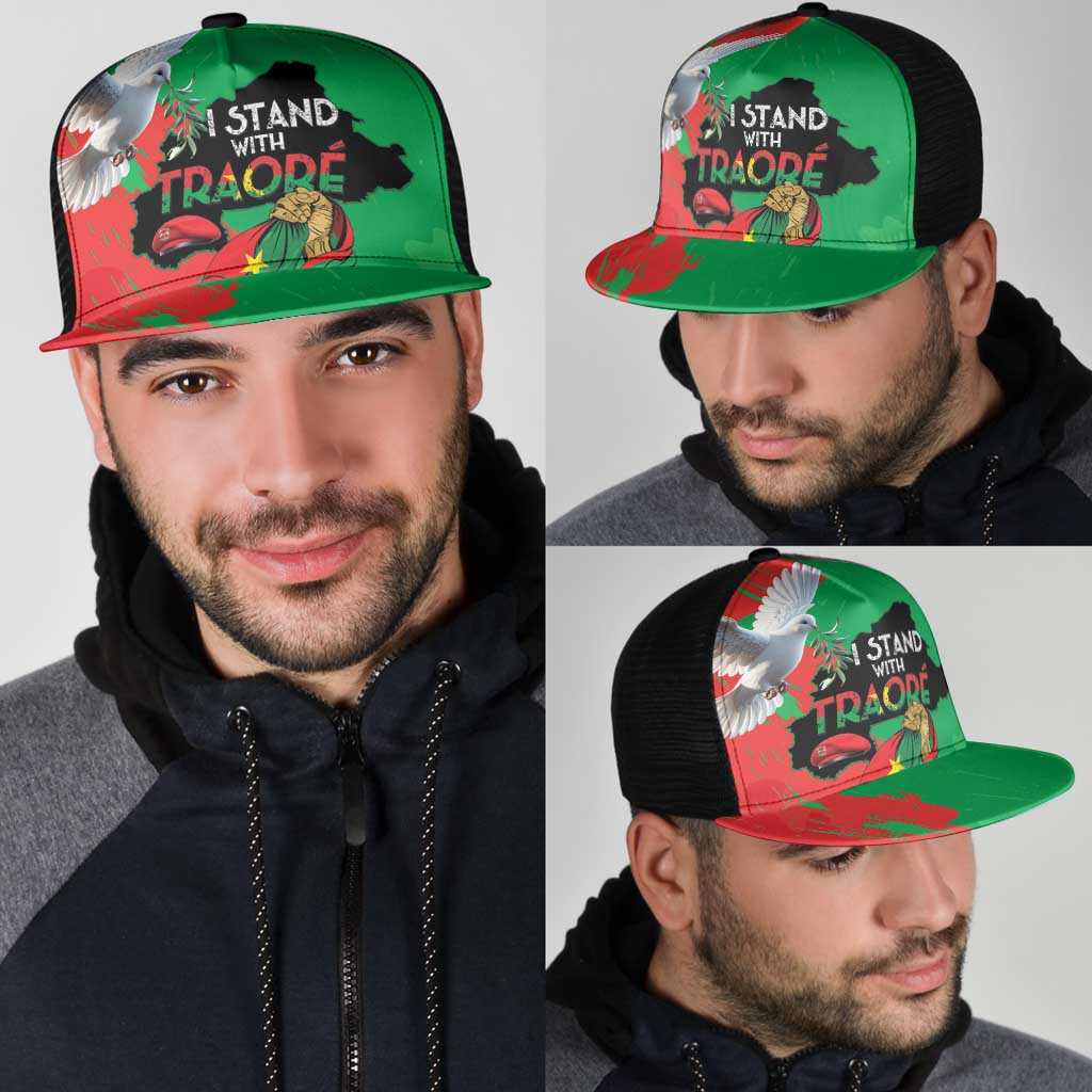 Traore Burkina Faso Mesh Trucker Cap I Stand With Traore - Wonder Print Shop