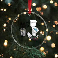 Trashed Panda Crystal Glass Ornament Funny Drunk Racoon Meme - Wonder Print Shop