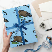 Trashed Panda Is My Spirit Animal Wrapping Paper Roll Funny Drunk Raccoon Meme for Party People Hot Mess Energy - Wonder Print Shop