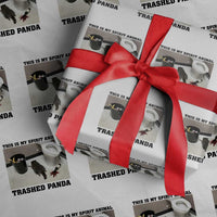 Trashed Panda Wrapping Paper Roll My Spirit Animal Funny Drunk Raccoon Meme - Wonder Print Shop