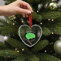 Traumatic Brain Injury Awareness Heart Crystal Glass Ornament TBI Support - Wonder Print Shop