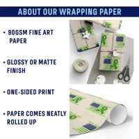 Traumatic Brain Injury Awareness Wrapping Paper Roll Not All Wounds Are Visible TBI Warrior American Flag - Wonder Print Shop