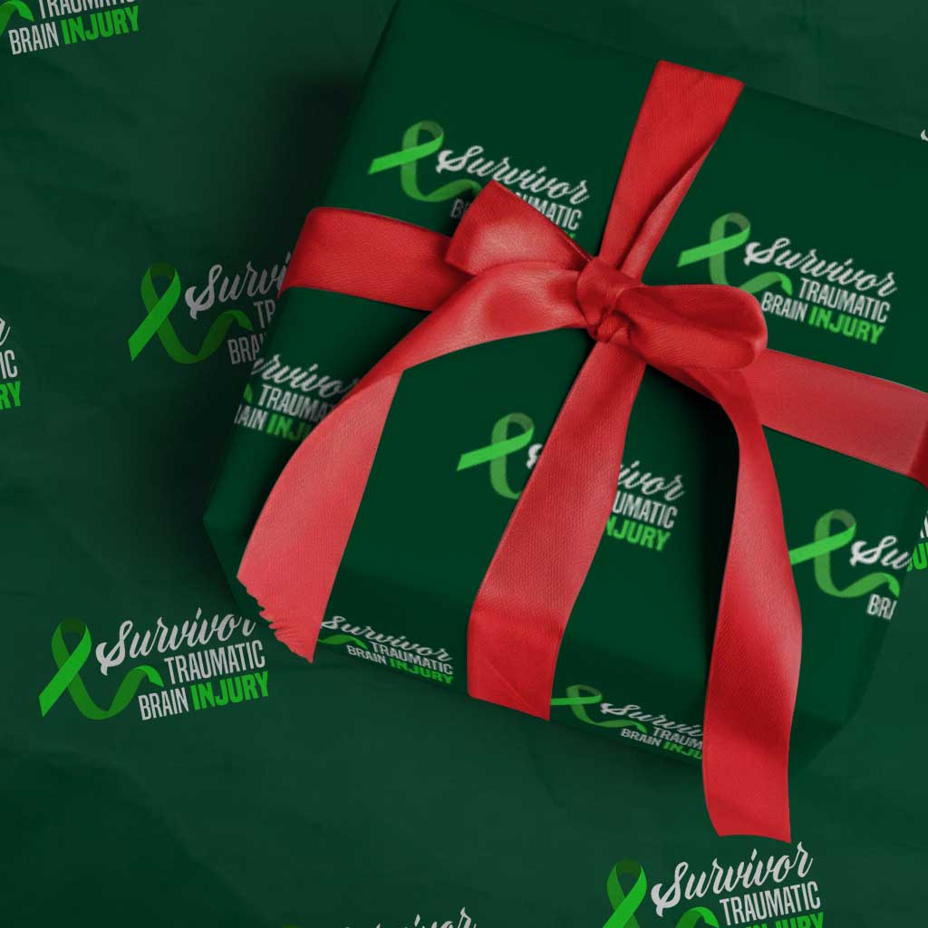 Traumatic Brain Injury Awareness Wrapping Paper Roll TBI Survivor - Wonder Print Shop