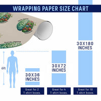 Traumatic Brain Injury Awareness Wrapping Paper Roll TBI Warrior Green Floral Brain - Wonder Print Shop