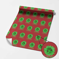 Traumatic Brain Injury Awareness Wrapping Paper Roll TBI We Fight Together Green Sunflower - Wonder Print Shop