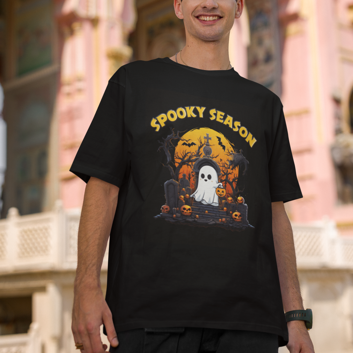 Halloween T Shirt Spooky Season Ghost Boo Scary Night Halloween Costume - Wonder Print Shop