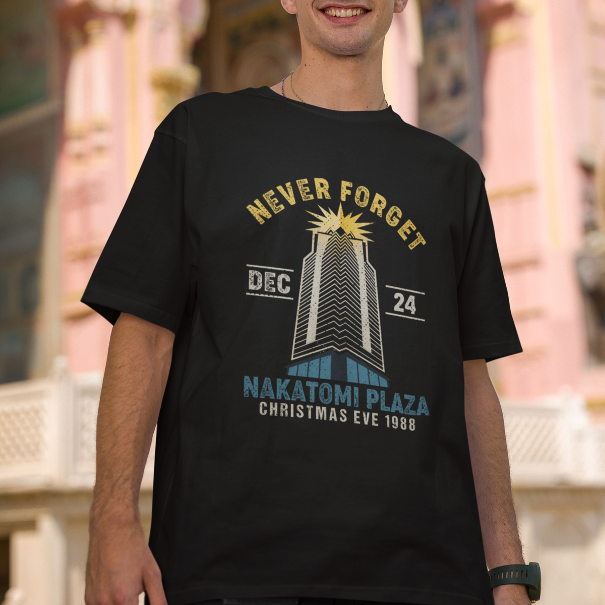 Nakatomi Plaza T Shirt Never Forget December 24 Christmas Eve 1988 - Wonder Print Shop