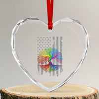 Tree of Life Rainbow LGBTQ Pride Heart Crystal Glass Ornament American Flag Gift