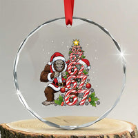 Trending Six Seven Meme Bigfoot Christmas Tree Crystal Glass Ornament Holiday Gift - Wonder Print Shop